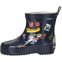 Playshoes Botas de lluvia azul oscuro / marrón / amarillo / rojo