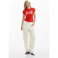 Desigual Camiseta 'Boys Lie' rosa / rojo
