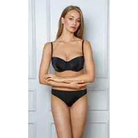 MILENKA Sujetador 'zwarte voorgevormde balconette push-up BH' negro