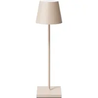 Sigor Lámpara de mesa Akku, con conexión USB-C, color beige arena, 38 cm, 2,2W, FlexMood, 2200K/2700K, IP54, índice de reproducción cromática Ra85, regulable
