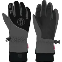 TROLLKIDS Guantes deportivos 'Trolltunga' antracita / gris plateado / negro