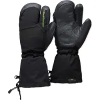 Black Diamond - Guantes de esquí - Alpine 3-Finger Mitts Black/Carbon de Cuero - Talla XL - Negro