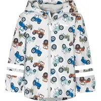 Playshoes Chaqueta funcional genciana / gris claro / naranja oscuro / negro