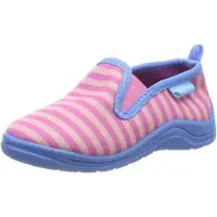 Playshoes Zapatillas de casa 'Ringel' azul claro / rosa / talco