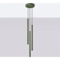 Sollux Lámpara colgante PASTELO 3, color verde oliva