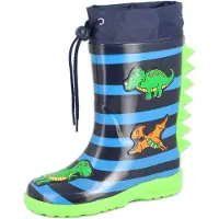 Beck Botas de lluvia 'Dinoworld' navy / azul claro / verde claro