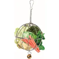 Flamingo Pet Products Esfera de alimentación cromada, diámetro: 9 cm. Para roedores