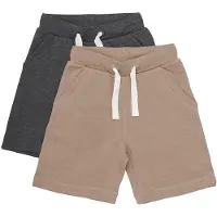Minymo - Boy's Basic 53 Sweat Short (2-Pack) - Pantalones cortos size 80, marrón
