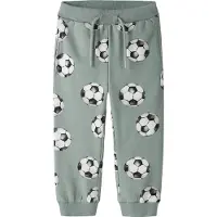 Name it Pantalón 'NMMLOUIE' jade / negro / blanco