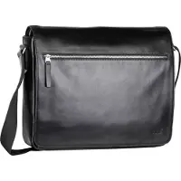 Jost Skagen Maletín Mensajero Piel natural 38 cm Compartimento para el portátil negro