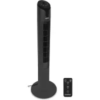 Vonroc Ventilador de torre - 110 cm - 3 velocidades - negro | Incl. mando a distancia