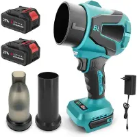 StarTech.com Soplador y aspirador de hojas eléctricos - Soplador turbo de mano - 12000 Pa - 38000 RPM - Motor sin escobillas - 2 baterías