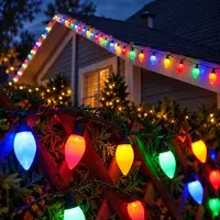 Rosikey 7M de luces LED para decoración interior y exterior, ideales para Navidad, árboles de Navidad, adornos esféricos. Funcionan con batería, tienen temporizador, regulador de intensidad y control remoto