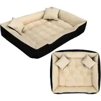AIO Factory Cama para perros ECCO, 100x75 cm, impermeable, color beige