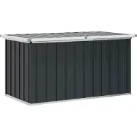 vidaXL Caja para jardín, color antracita, 129 x 67 x 65 cm