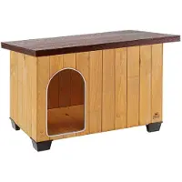 Ferplast Caseta para perros Baita 80, color marrón, dimensiones 102 x 70 x 65,5 cm, referencia 87015000