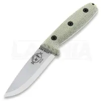ESEE RB3 Bolieu Camp-Lore, Scandi grind, funda de cuero, Reuben Bolieu Design