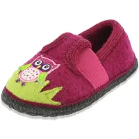 Beck Zapatillas de casa 'Eule' verde claro / rosa / rosa oscuro