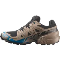 Salomon - Zapatillas de trail - Speedcross 6 GTX Black/Desert Tan - Talla 42 2/3 - Beige