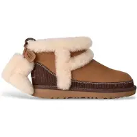 Ugg unisex para niños. 1180421K Botines de Piel Classic Mini II Heritage marrón (33.5), Plano, Ninguno, Casual, moda infantil, outlet 20