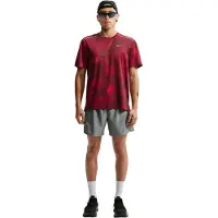Nike - Dri-Fit UV Miler AOP S/S - Camiseta de running size S, rojo