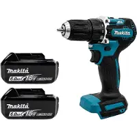OEM Taladro percutor, motor sin escobillas, alto par de torsión, 2 baterías y juego de herramientas