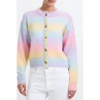 French Connection Space Dye Button Cardigan Rainbow Multi Talla: M | Sudaderas con Capucha Outlet | Mujer