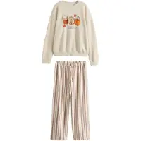 Next Pijama crema / ecru / marrón / naranja