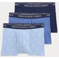 Ralph Lauren para hombre. 714830299224 Set 3 calzoncillos bóxer de algodón elástico azul (S), Homewear, outlet 2026.