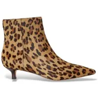 Ralph Lauren para mujer. 802P18304001 Botines Francesca de pelo de becerro beige (39), Piel, 3 a 5cm, Cremallera, Casual, Animal prin