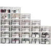 OEM Cajas para guardar zapatos, apilables, a prueba de polvo, color blanco