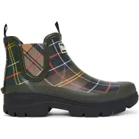 Barbour para mujer. LRF0099 Botas Nimbus Chelsea Welly tartán clásico (6), Beige, Plano, Ninguno, Outdoor, outlet 2026.