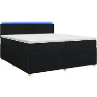 vidaXL Cama con somier y colchón , color , 200 x 200 cm, tapizada en tela