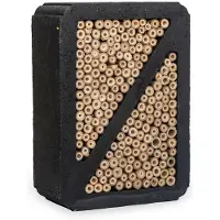 CJ Wildbird CJ Wildlife: Hotel para insectos – Hotel para abejas silvestres hecho de WoodStone y caña – Madera ( 100%) – Negro – para avispas y sírfidos – aproximadamente 3,2 kg