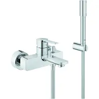 GROHE Lineare, juego de lavabo y ducha, grifo monomando, metal, 1/2", cromo