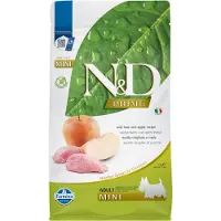 Farmina Pet Food N&D Prime, para perros adultos, razas pequeñas (5-10 kilogramos), sabor manzana y jabalí, 2,5 kg