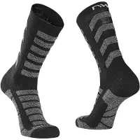Northwave - Husky Ceramic High Sock - Calcetines de ciclismo size 36-39, negro/gris