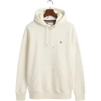 Gant para hombre. 2007058 Sudadera con capucha Shield blanco roto (L), Casual, Algodón, Sostenible, outlet 2026.