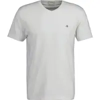Gant para hombre. 2003186 Camiseta Shield V-Neck blanco (M), Casual, Algodón, Manga corta, outlet 2026.