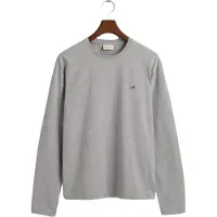 Gant para hombre. 2004049 Camiseta de manga larga Shield gris (XXL), Casual, Algodón, outlet 2026.