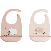 Done by Deer Babero ' Tiny farm ' beige