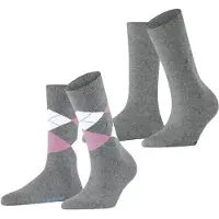 Burlington Calcetines gris / rosa / blanco