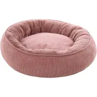 Flamingo Cama para perro , modelo Colette, redonda, de 46 cm de diámetro, color rosa, con cremallera