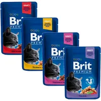 Brit Premium Cat Pouches - Adult - Bacalao - 24 x 100 g