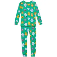 Gap Pijama 'HALLOWEEN MONSTER' azul claro / amarillo limón / verde / naranja