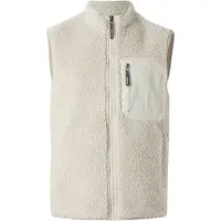 Volcom - Muzzer Fuzzar Vest - Chaleco de forro polar size S, beige