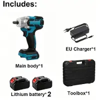 StarTech.com Atornillador de impacto inalámbrico - Modelo 196H - 2 baterías - Motor sin escobillas - 21 V - 350 Nm - 3300 RPM - 480 W