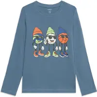 Name it Camiseta 'NKMVUX' zafiro / verde claro / langosta / blanco