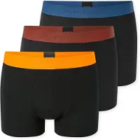 Schiesser Calzoncillo boxer azul / naranja / óxido / negro