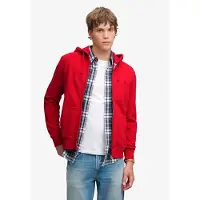 Superdry para hombre. M2014703A Sudadera con capucha y cremallera Essential Logo rojo (XL), Casual, Algodón, outlet 2026.